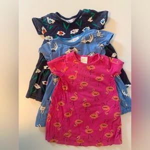 Bundle of 3 Hanna Andersson toddler printed dresses